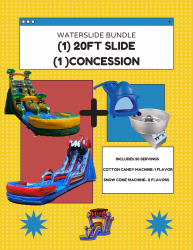 (1) 20ft Water Slide & (1) Concession Bundle