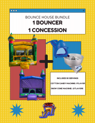 (1) Bounce house and (1) Concession Bundle