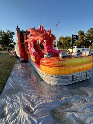 (NEW 2024) 22ft Dragon Dual Lane Water Slide